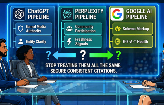 ChatGPT, Perplexity & Google AI: How Each Platform Decides What to Recommend—And What It Means for Your Brand 8 Comparison of ChatGPT, Perplexity and Google AI Overview pipelines showing how each platform selects and cites content differently